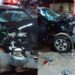Carro atropela clientes de lanchonete em calçada