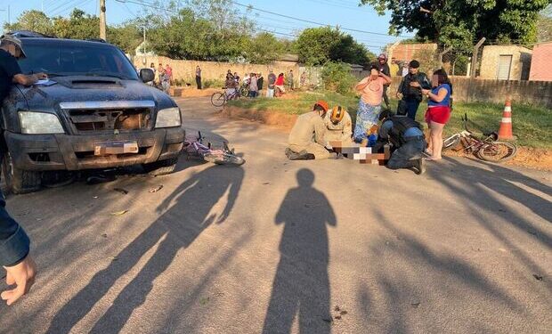 Crianças são atropeladas e uma fica em estado grave em Aquidauana