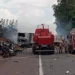 Dois morrem em acidente com caminhões incendiados na saída para São Paulo