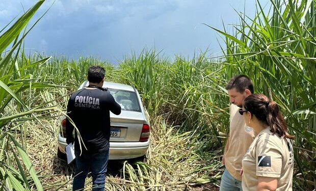 Mulher é encontrada morta dentro do carro em canavial em Nova Andradina