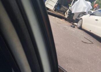 Acidente próximo ao posto da PRF Guaicurus em Miranda.