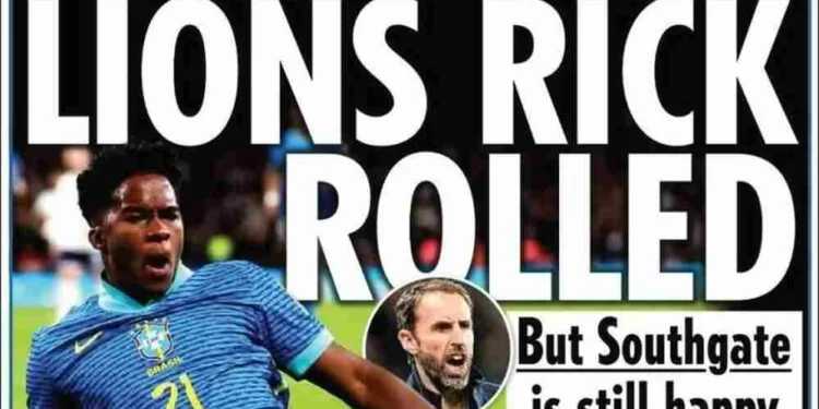 Imprensa internacional se rende a jovem atacante depois do gol da vitória do Brasil sobre a Inglaterra por 1 a 0 em Wembley