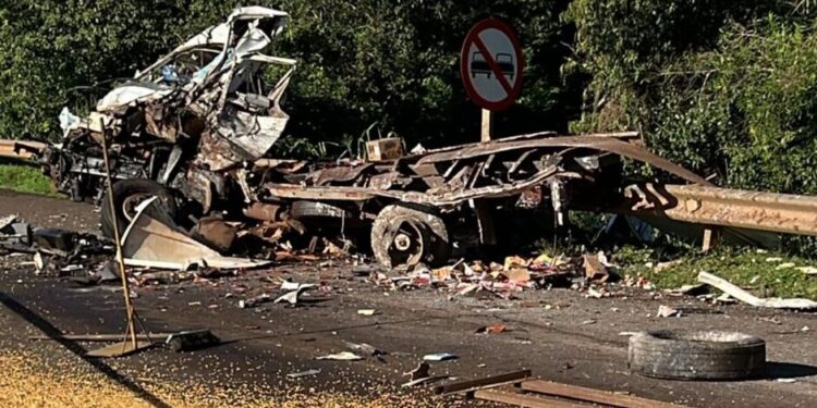 Identificados todos os seis mortos em gravíssimo acidente na BR-163 em Anhanduí