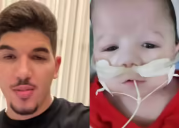 Zé Vaqueiro se despede do filho de 11 meses