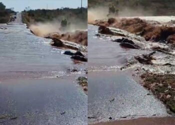 Barragem estoura, leva casas e deixa moradores desesperados entre Campo Grande e Jaraguari