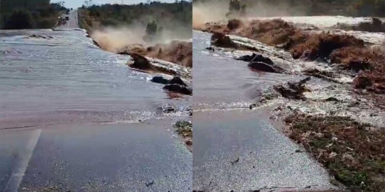 Barragem estoura, leva casas e deixa moradores desesperados entre Campo Grande e Jaraguari