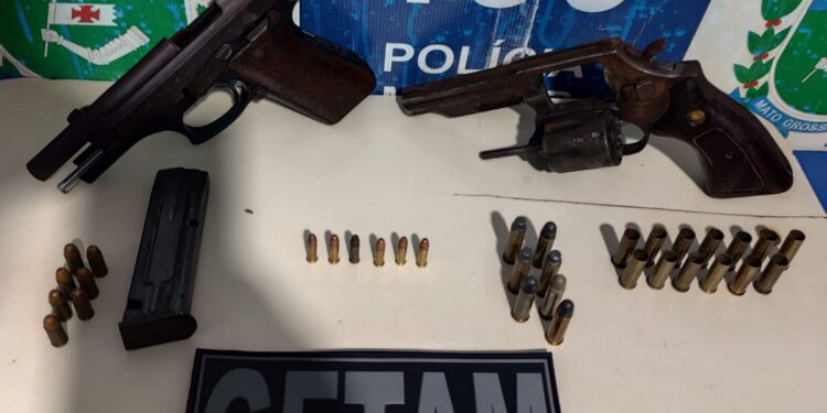 GETAM prende homem por violência doméstica e posse ilegal de armas em Aquidauana