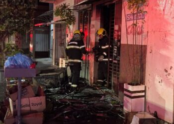 Compressor é esquecido ligado e causa incêndio em bicicletaria de Nova Andradina