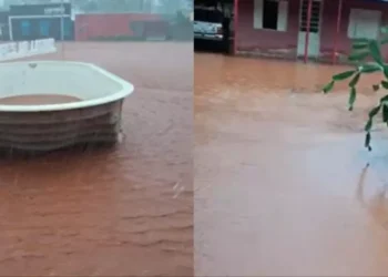 Guia Lopes declara emergência após enxurrada arrastar piscina