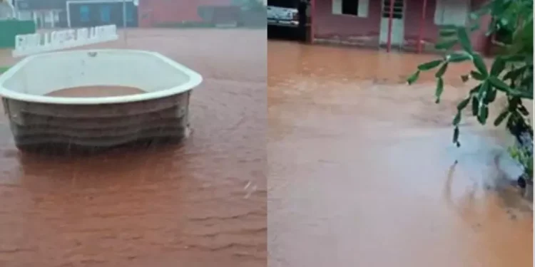 Guia Lopes declara emergência após enxurrada arrastar piscina