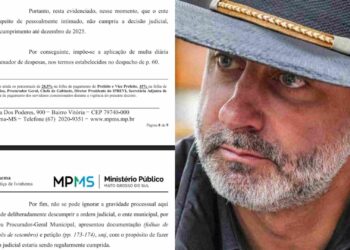 MP pede multa a prefeito de Ivinhema por descumprir ordem judicial e receber salário a mais